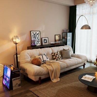 现代云朵沙发茶几组合