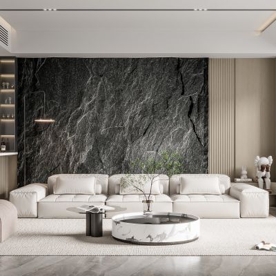  现代客厅 无主灯客厅 沙发组合 茶几组合 饰品摆件