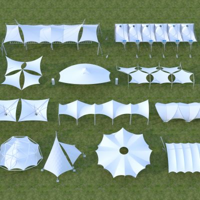 现代张拉膜3D模型