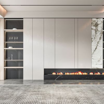 现代客厅背景墙