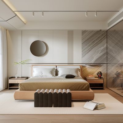 现代卧室模型