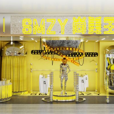 现代网红服装店男装店