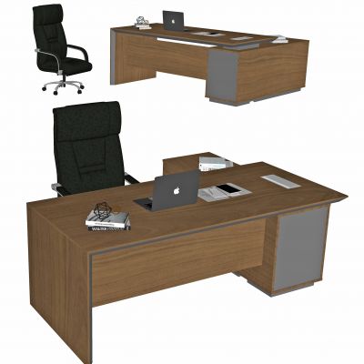 现代办公桌椅 ，办公桌，办公椅，班台，主管桌，班椅，经理桌，电脑，大班台，转椅，桌上摆件，书，摆件，实木班台