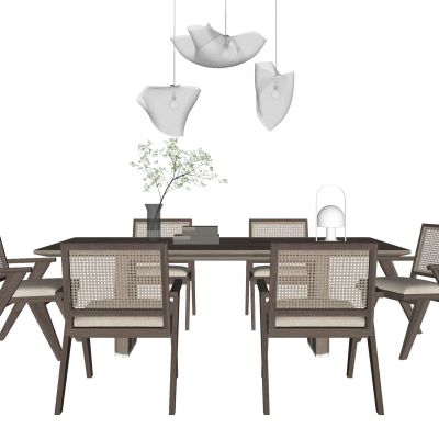 侘寂餐桌椅组合