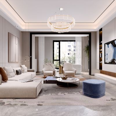 现代简约轻奢客厅
