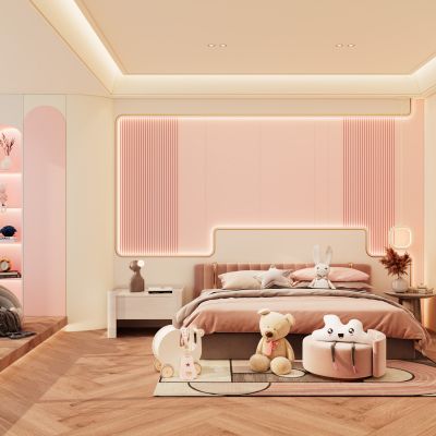 粉色系奶油风卧室