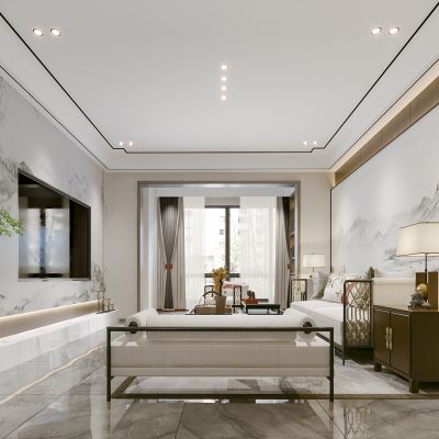 新中式简约轻奢客厅