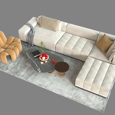 现代组合沙发3D模型