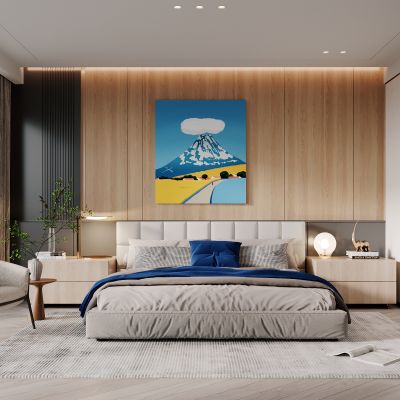 侘寂，原木，卧室，床品