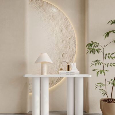 奶油玄关柜 端景台 条