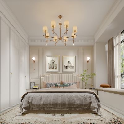 欧式简约轻奢卧室