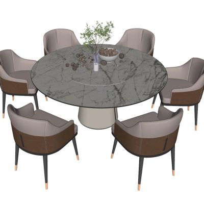 现代餐桌椅组合