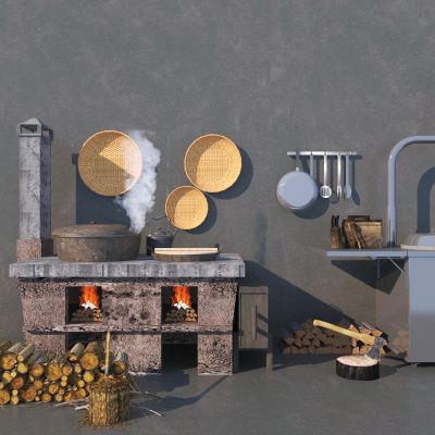 中式灶台 农村灶台