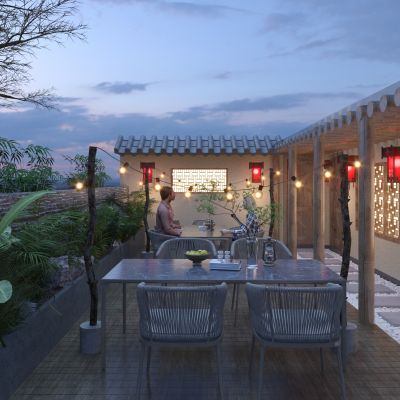 新中式民宿庭院