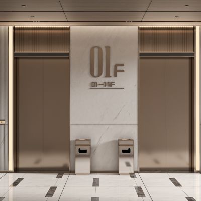 现代电梯间