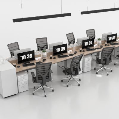 现代办公桌椅组合