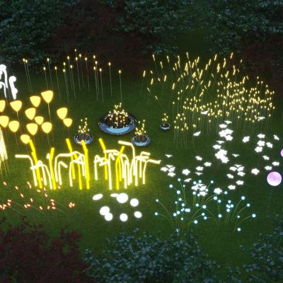 现代草坪灯_景观灯