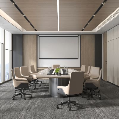 现代会议室3d模型