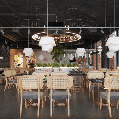 工业风轻奢西餐厅