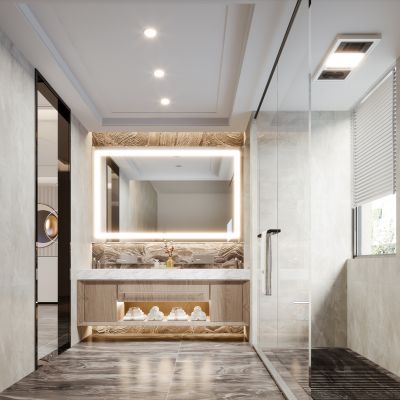 现代简约轻奢卫生间