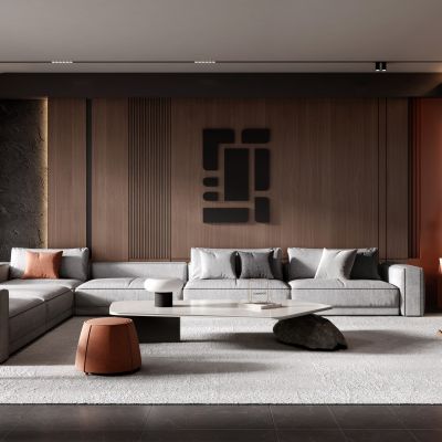 现代客厅模型