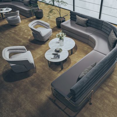 现代沙发 坐椅 茶几组合