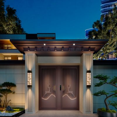 新中式简约户外庭院