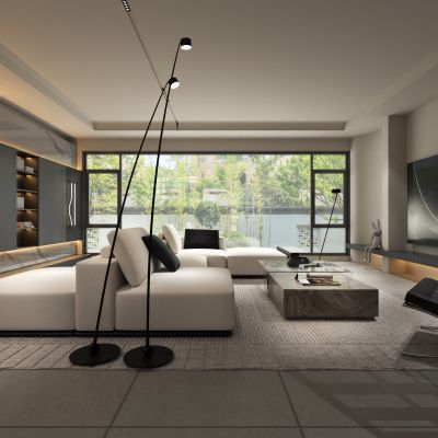 现代极简风格的客厅