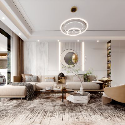 现代简约轻奢客厅