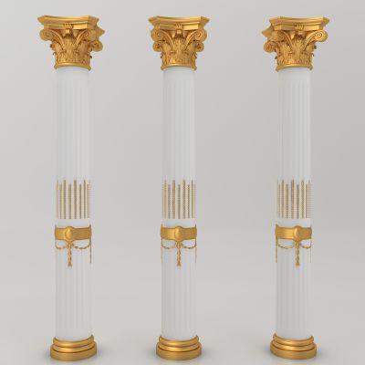 现代风格柱子3D模型