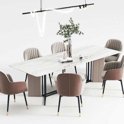 现代餐桌椅组合