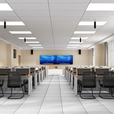 现代教室，微机室