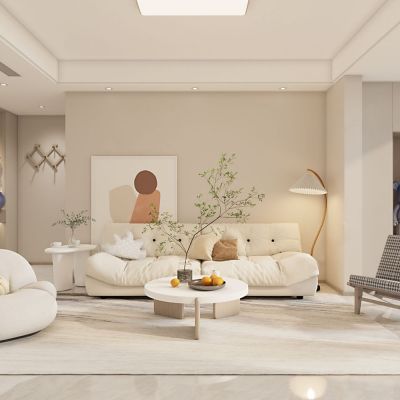 现代奶油风客厅