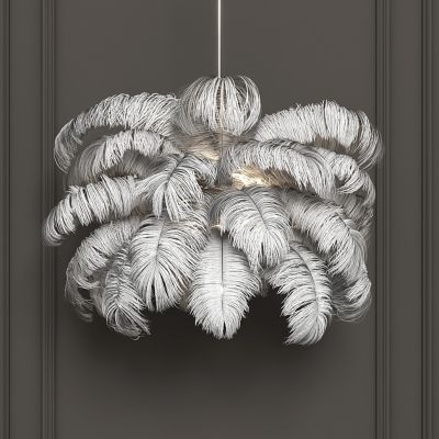 现代法式羽毛吊灯