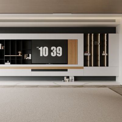 组合柜，台式，现代，柜子，电视机墙，敞开柜，墙柜