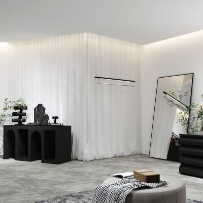 现代黑白配服装店