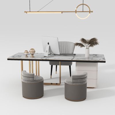 现代书桌椅组合