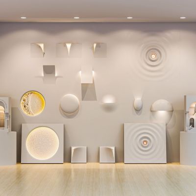 现代石膏壁灯组合