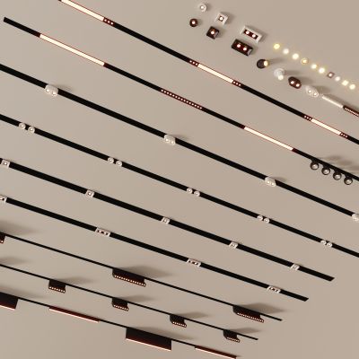 现代磁吸轨道灯 筒灯 射灯