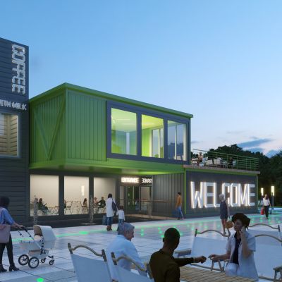 现代集装箱咖啡店