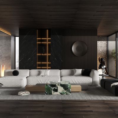 现代极简风格的客厅