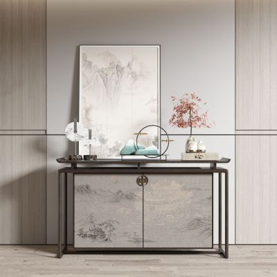 新中式边柜 玄关柜 端景柜