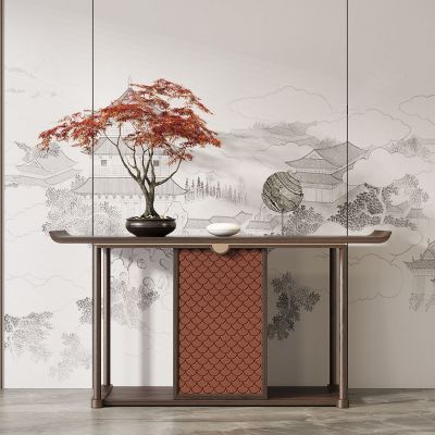 新中式端景台 条案