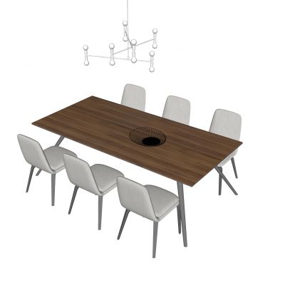 现代餐桌椅组合