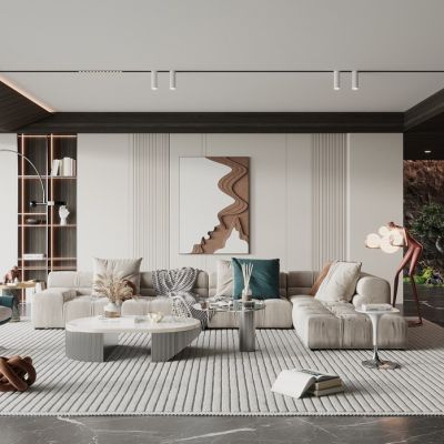 现代客厅3d模型