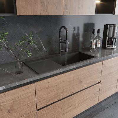 现代嵌入式水槽 洗菜盆 水龙头