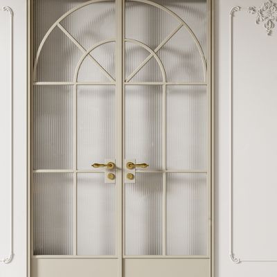 法式玻璃双开门3D模型下载