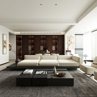 新中式客餐厅书房