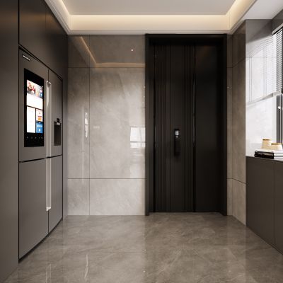 现代入户，玄关，鞋柜