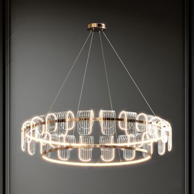 现代轻奢玻璃吊灯3D模型下载